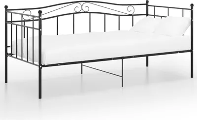 Obrázek produktu pro vidaXL Rozkládací pohovka Rám postele černý kov 90x200 cm