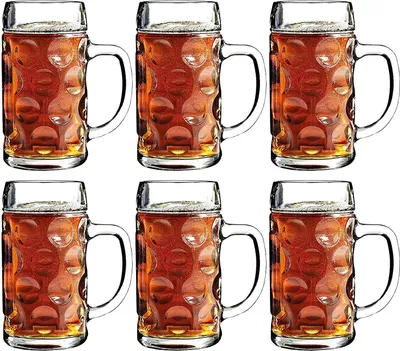 Obrázok produktu pre Stölzle Lausitz hrnček na pivo ISAR / sada 6 hrnčekov na pivo 0,5 l/pevný hrnček na pivo/poháre na pivo 0,5 l zo sodno-vápenatého skla/hrnček na pivo 0,5 l možno umývať v umývačke riadu