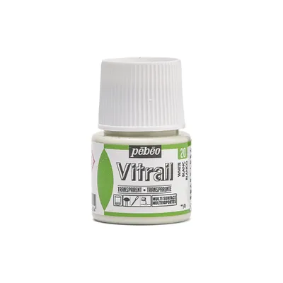 Zdjęcie produktu dla Przezroczysta farba do szkła Pebeo Vitrail, 45 ml, 20 białych