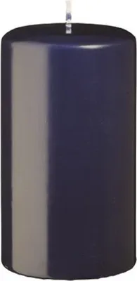 Produktbild von Flachkopf-Stumpenkerzen Nachtblau Dunkelblau 100 x Ø 50 mm, 4 Stück