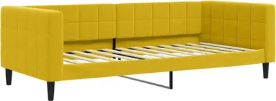 Zdjęcie produktu dla VidaXL 354013, sofa rozkładana, Żółty, Pianka, Metal, Poliester, Poli drewno, Drewno, 2230 mm, 1000 mm