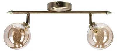 Zdjęcie produktu dla Lampa sufitowa bursztynowe klosze Rodia mosiężno-złota 2xG9x40W metal wym:18x40x10cm IP20 Candellux