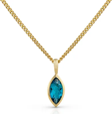 Zdjęcie produktu dla Naszyjnik Orolino 585/- złoto 42/45 cm żółty Niebieski topaz, niebieski 500341462-1