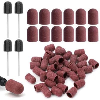 Productafbeelding van 100 Stuks Slijpdoppen Nagelfrees, 120# Schuurhulzen voor Nagelverzorging