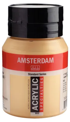 Produktbild von Amsterdam Standard Series Acrylfarbe Flasche 500 ml Reichgold 802 (17728022)