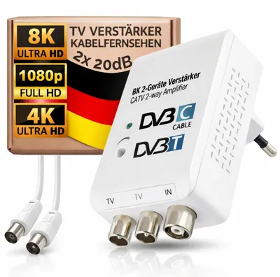 Productafbeelding van Twee-apparaatversterker 2x20dB CATV-versterker voor Kabeltelevisie