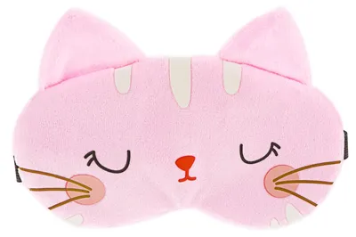 Produktbild von Niedliche Schlafmaske, weiche Plüschkatzenmaske mit Cartoon-Aufdruck, bequemer Augenschutz mit Tiermotiv, lustiger Augenschutz für Frauen, Männer und Kinder, für Reisen, Nickerchen und zum Schlafen (rosa)