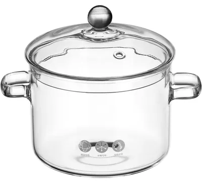 Produktbild von Omgoods – Kochtopf aus Borosilikatglas – 1,9 Liter, mit zwei Griffen