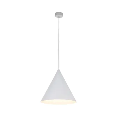 Produktbild von Hängeleuchte Metall Ø 32 cm rund H: max. 165 cm Weiß E27 Retro Design