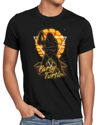 Produktbild von style3 Retro Party Turtle Herren T-Shirt