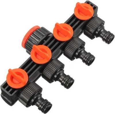 Obrázok produktu pre Záhradné čerpadlo so 4 polohami, výstupom 3/4" a 1", s nastaviteľným napájacím adaptérom, oranžové