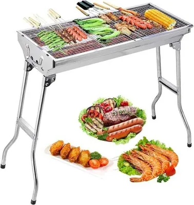 Immagine prodotto di Barbecue pieghevole a carbonella per esterni, ideale per il campeggio