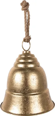 Obrázek produktu pro Clayre & Eef Staromódní zvonek Ø 30x35 cm Zlatá barva železa