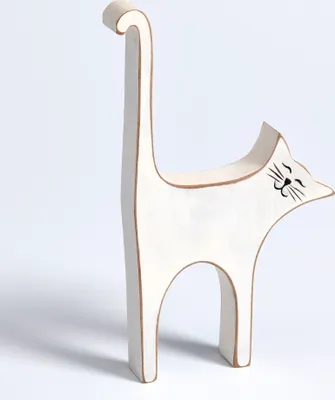 Produktbild von Walther, CA199W,Dekofigur Katze, weiss, Höhe 17 cm
