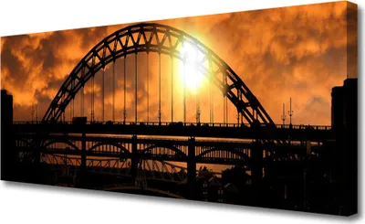 Produktbild von Tulup Leinwand-Bilder 125x50 Wandbild Canvas Kunstdruck Brücke Architektur