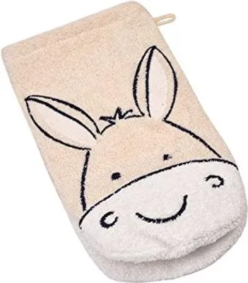 Produktbild von Wörner Südfrottier Waschhandschuh "Esel natur" 15x21cm