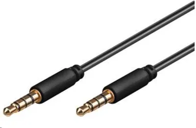 Produktbild von PremiumCord Jack 3.5mm 4 pinový M/M 0,5m