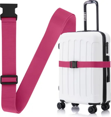 Produktbild von Flexot® Koffergurt mit Clip-Schnalle - Kofferband, Bänder für Reisekoffer, Befestigungsgurt für Reisekoffer, Gurt für Handgepäck und Trolleys