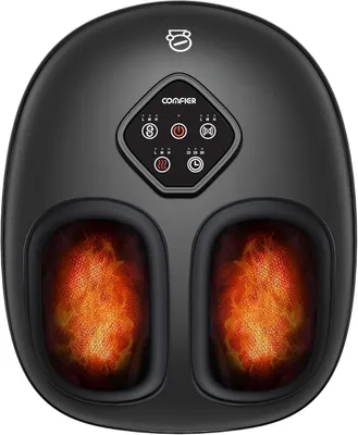 Productafbeelding van Shiatsu voetmassageapparaat met warmte, compressie, kneding en rollende massage. Geschikt voor voetpijn door neuropathie en plantaire fasciitis