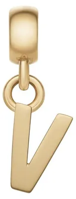 Zdjęcie produktu dla Pozłaczała zawieszka w kształcie litery "V", charms DW00400505