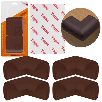 Produktbild von Schaumstoff Eckenschutz Braun für Möbel und Tische 4 Stück