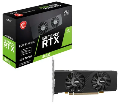 Produktbild von MSI GEFORCE RTX 3050 LP E 6G OC Grafikkarte NVIDIA 6 GB GDDR6