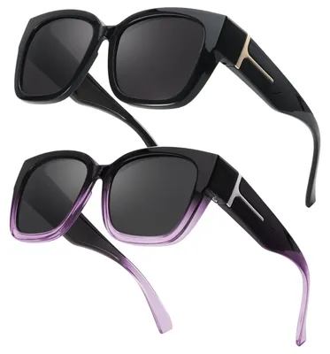 Imagen del producto de Solidchoice - Set de 2 gafas de sol polarizadas para mujer con protección UV400