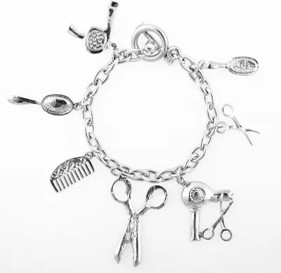 Produktbild von A&A Armband mit Anhänger Friseurutensilien