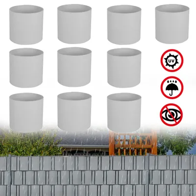 Zdjęcie produktu dla XMTECH, 20 sztuk, wysokiej jakości listwy zaciemniające z twardego PVC do paneli ogrodzeniowych, wymiar 2,5m x 19cm, osłona na ogrodzenie balkonowe i ogrodzeniowe, kolor: szary