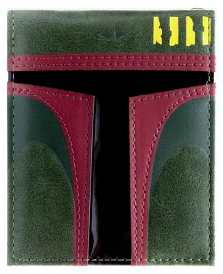 Produktbild von Mandalorian Boba Fett Rüstungsabzeichen Helm Grün Bi-Fold Portemonnaie