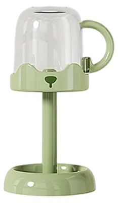 Produktbild von Reise-Toilettenartikel-Set mit Mundspülbecher, Zahnbürstenstation, Zahnpastaaufbewahrung, integriertem Organizer und Abfluss.