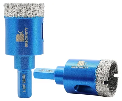 Produktbild von Trockenbohrer Diamant Bohrkrone 28mm Sechskantschaft 2 Stück für Fliesen Keramik Granit Marmor