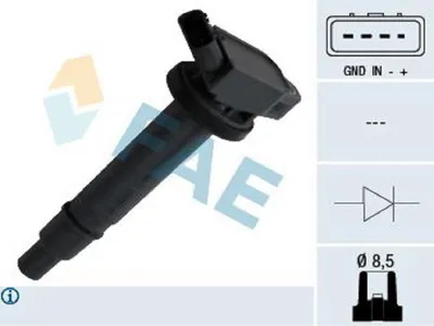 Produktbild von FAE 80301 Zündspule für TOYOTA Yaris Schrägheck (P13) für LEXUS IS II (GSE2, ALE2, USE2)