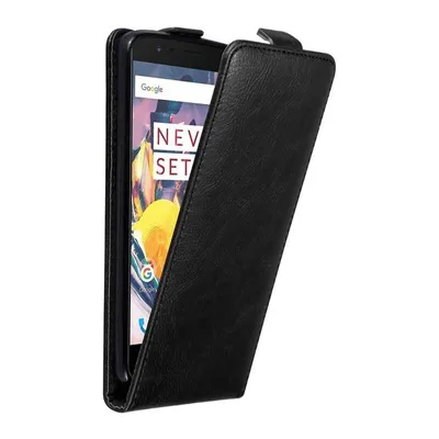 Image de Cadorabo Housse pour OnePlus 3 / 3T Housse de protection en noir Flip Etui Housse de téléphone portable Case Cover