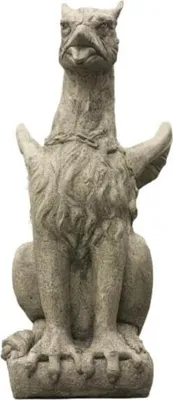 Produktbild von Schöner Greif aus Steinguss perfekt für den Garten die Terrasse oder den Vorgarten ist Frostfest Witterungsbeständig und Neu 74cm H, SU-811