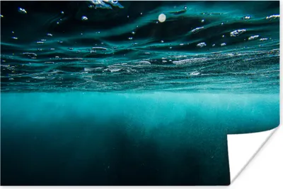 Produktbild von MuchoWow® Poster Meer - Unterwasser - Blau 60x40 cm - Schlafzimmerdekoration