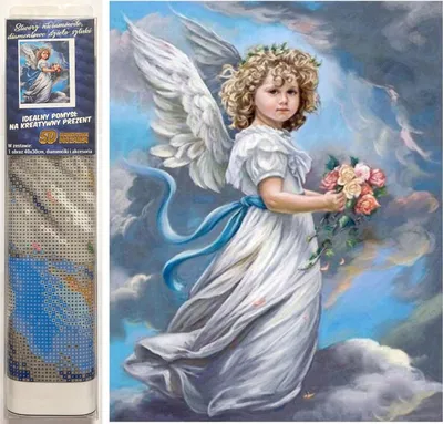 Zdjęcie produktu dla Diamentowa mozaika "Święty Aniołek", 30x40 cm. Kreatywne diamenty