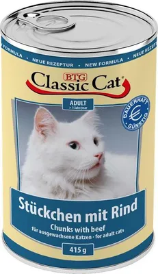 Produktbild von Classic Cat - Dose Stückchen 12x415g | Rind