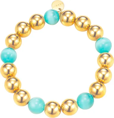 Produktbild von Esprit Damen Armband Edelstahl Gold/Türkis Bold Spheres ESBR11662A160