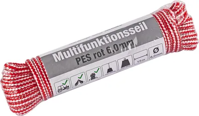 KesTek Multifunktionsseil PES orange 6,0mm – 15m mit hoher Reißfestigkeit 4066986402364 397763 40236KT 40236