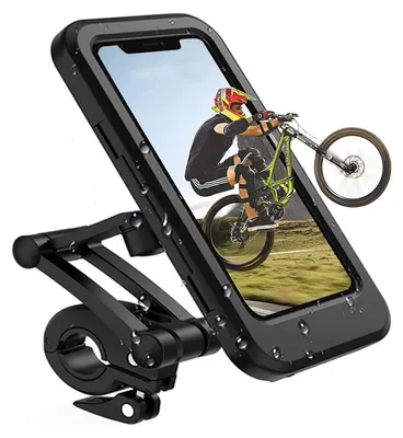 Produktbild von Handyhalterung Fahrrad wasserdicht Motorrad Smartphone-Halter - 360 Grad drehbar - Smartphones bis 6,7 Zoll
