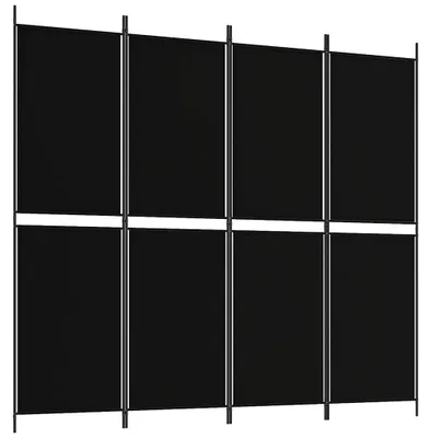 Obrázok produktu pre vidaXL 4-dielne tienidlo čierne 200x180 cm Látka