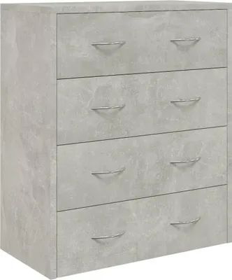 Image de vidaXL Commode avec 4 tiroirs 60x30,5x71 cm gris béton