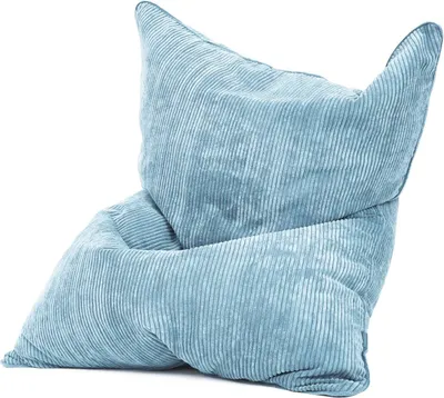 Produktbild von Green Bean® XXL Riesensitzsack "Square" aus Cordstoff 370 Liter mit EPS Perlen Füllung - kuschelig, weich, robust & waschbar - Babyblau