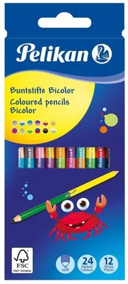 Produktbild von Buntstifte Bicolor farbig sortiert VE=10x12 Stück (24 Farben)
