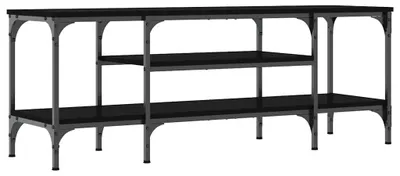 Obrázok produktu pre vidaXL TV skrinka čierna 121x35x45 cm Materiál drevo a železo