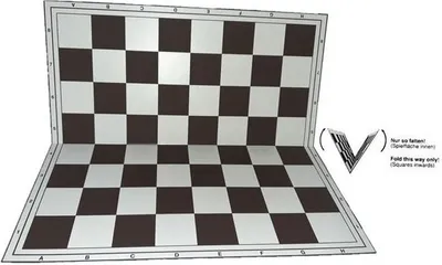 Produktbild von Schachplan faltbar weiss/dunkelbraun, Brettgröße 490 x 490 mm, Feld 55 mm