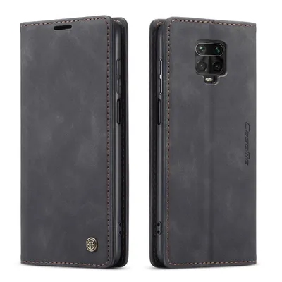 Obrázek produktu pro Redmi Note 9 Pro Pouzdro, RetroPolyuretanKožené Pouzdro, Kapsy na Karty, Magnetické Uzavírání, Pouzdro s Funkcí Stojánku pro Xiaomi Redmi Note 9 Pro černé