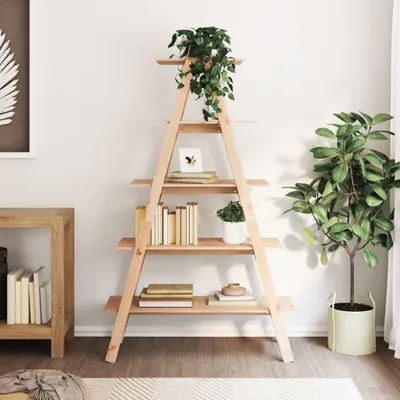 Produktbild von vidaXL Regál s 5 policemi ve tvaru A 110x40x180,5 cm borovicový masiv