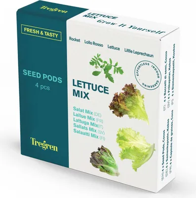 Obrázok produktu pre Tregren Aroma Mix, Bazalka, Pažítka, Koriander, Pepper leaf, 3 - 8 týždňov, 4 kusov, Box